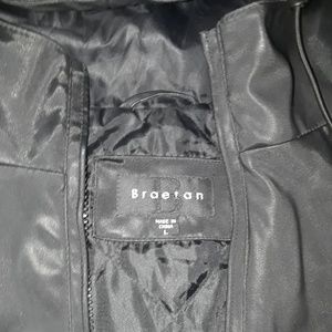 Braeton Leather Jacket with Hood